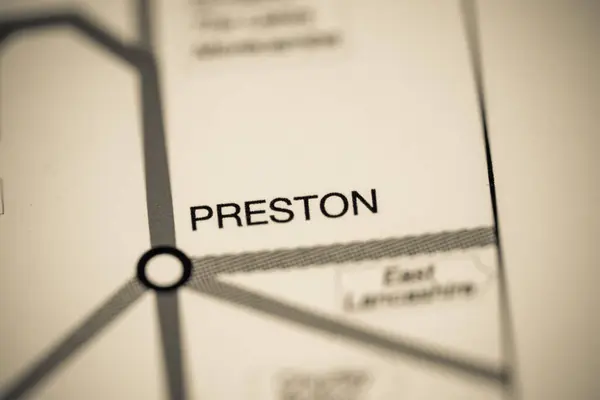 プレストン駅 リバプール地下鉄地図 — ストック写真