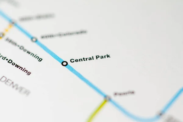 Stazione Central Park Mappa Metropolitana Denver — Foto Stock