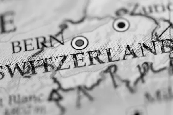 Switzerland on a map view