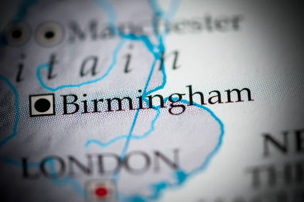 Birmingham Inglaterra Reino Unido Mapa Imagens Grande Plano — Fotografia de Stock