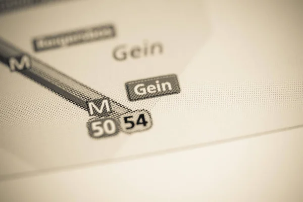 Estação Gein Mapa Metro Amesterdão — Fotografia de Stock