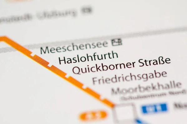 Haslohfurth Állomás Hamburg Metrótérkép — Stock Fotó