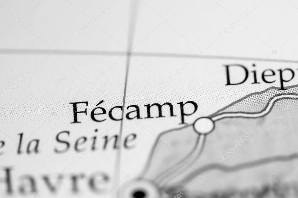 Fecamp. France on the map