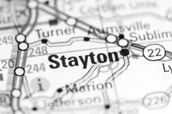 Stayton Oregon Abd Haritada — Stok fotoğraf