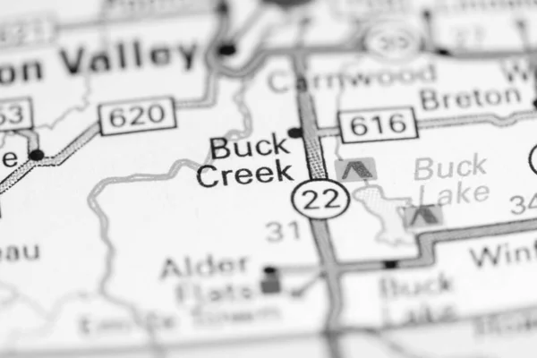 Buck Creek Canada Una Mappa — Foto Stock