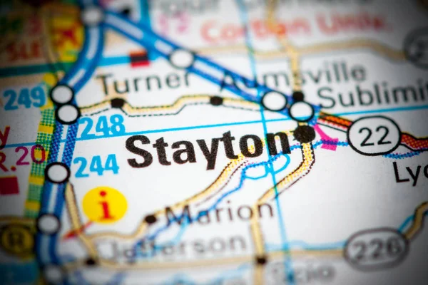 Stayton Oregon Eeuu Mapa — Foto de Stock