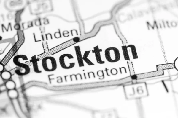 Stockton Kalifornie Usa Mapě — Stock fotografie