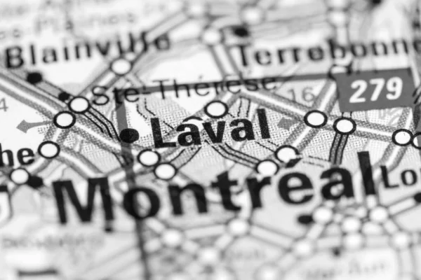 Laval Kanada Haritada — Stok fotoğraf
