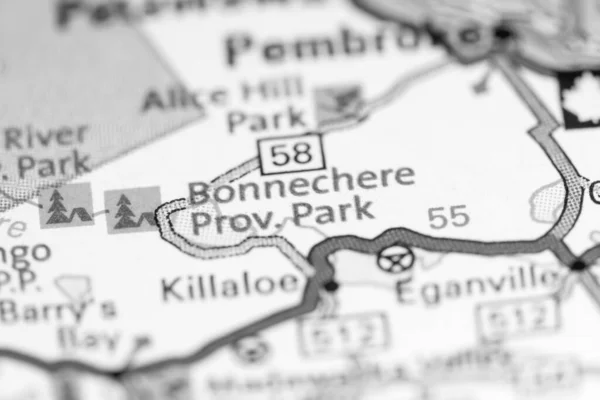 Bonnechere Provincial Park. Canada on a map.