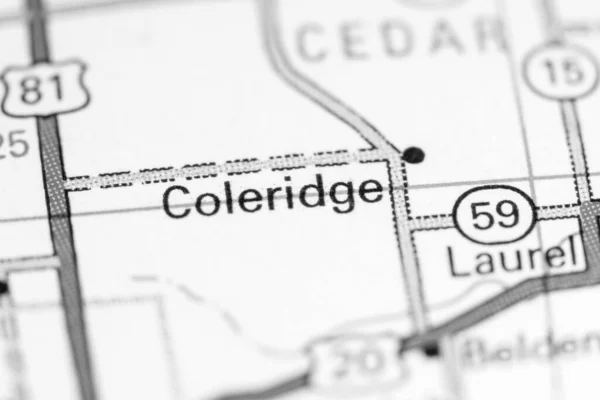 Coleridge Nebraska Usa Map — Stock Photo, Image