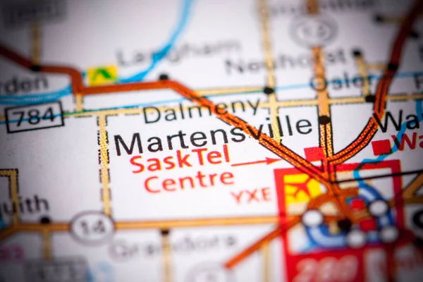马滕斯维尔地图上的加拿大 — 图库照片