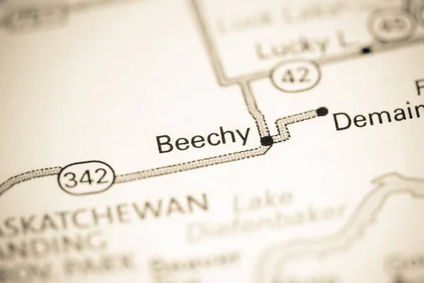 Beechy Canadá Mapa — Foto de Stock