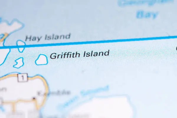 Isole Griffith Canada Una Mappa — Foto Stock