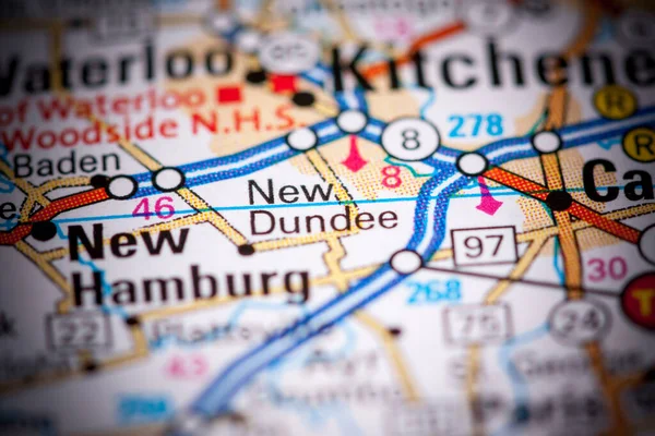 Dundee Kanada Interaktív Térképen — Stock Fotó