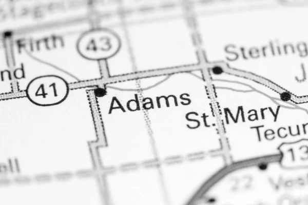 Adams Nebraska Usa Mapa —  Fotos de Stock