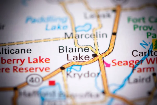 Blaine Lake. Canada on a map.