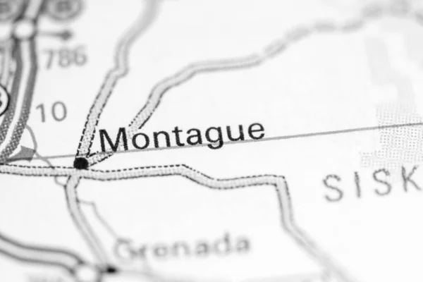 モンタギュー カリフォルニアだ 地図上のアメリカ — ストック写真