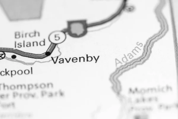 Vavenby. Canada on a map.