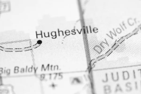 Hughesville Ben Montana Interaktív Térképen — Stock Fotó