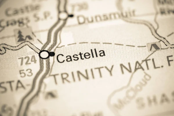 Castella Californie États Unis Sur Une Carte — Photo