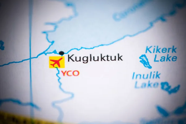 Kugluktuk Canadá Mapa — Foto de Stock