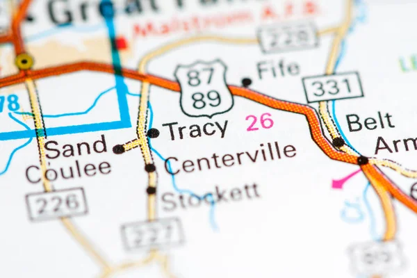 Tracy Montana Eeuu Mapa — Foto de Stock