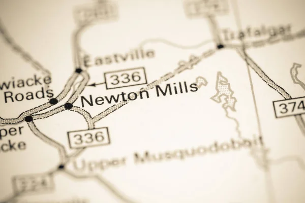 Newton Mills Canada Una Mappa — Foto Stock