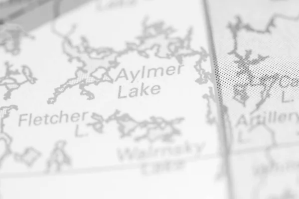 Aylmer Lake Canadá Mapa —  Fotos de Stock