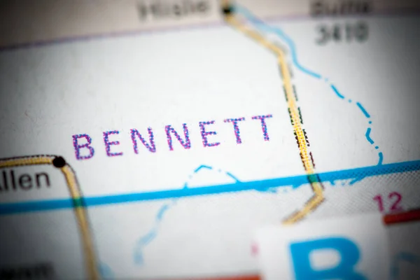 Bennett Dakota Del Sud Stati Uniti Una Mappa — Foto Stock