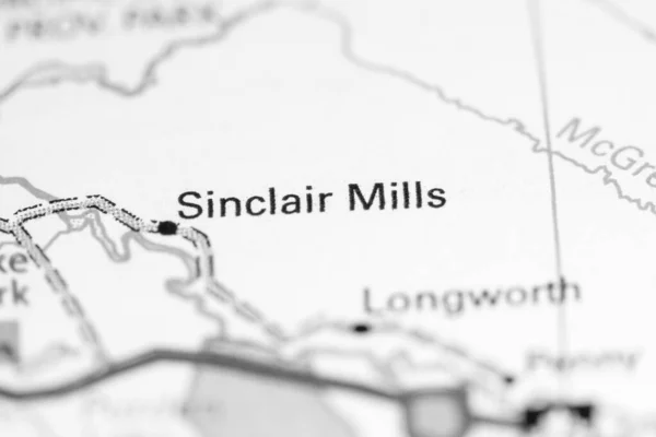 Sinclair Mills. Canada on a map.