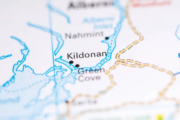 Kildonan Kanada Mapě — Stock fotografie