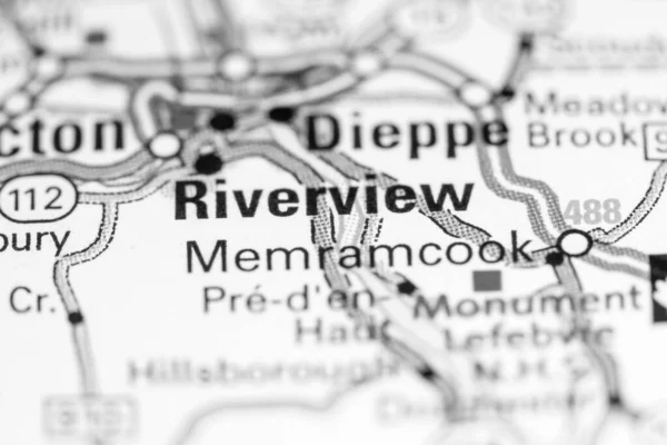 Riverview. Canada on a map.