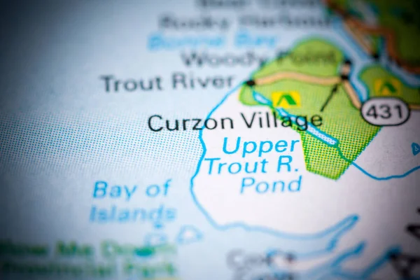 Curzon Village. Canada on a map.