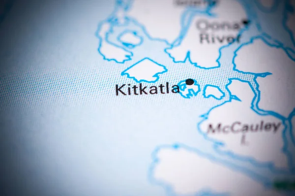 Kitkatla Canadá Sobre Mapa — Fotografia de Stock