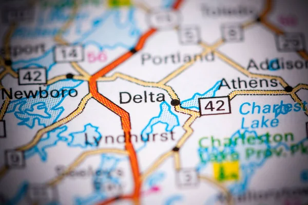 Delta. Canada on a map.