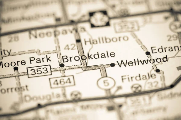 Brookdale Canadá Mapa — Foto de Stock