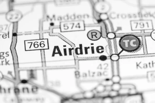 Airdrie Канада Карті — стокове фото