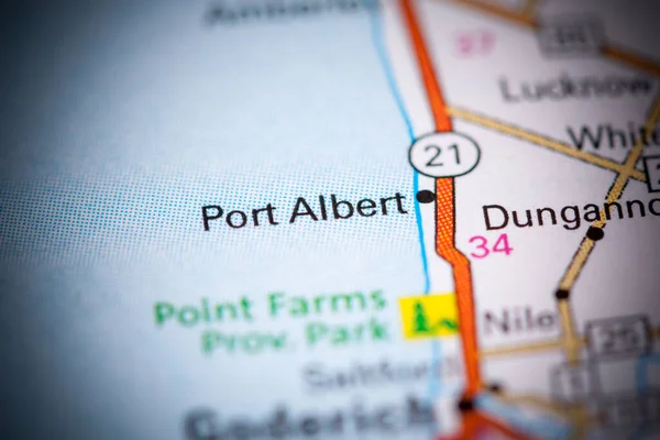 Port Albert Kanada Mapie — Zdjęcie stockowe
