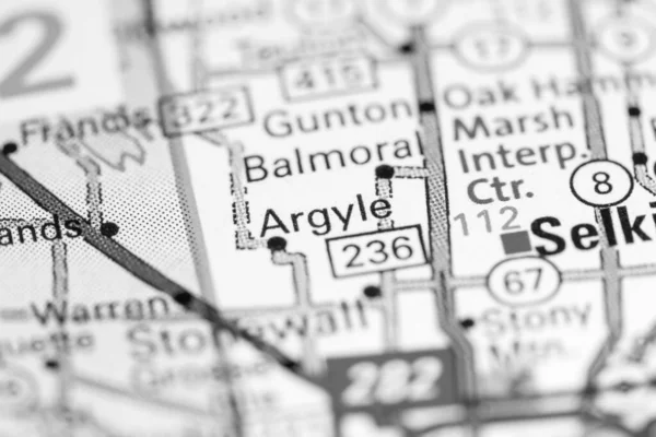 Argyle. Canada on a map.