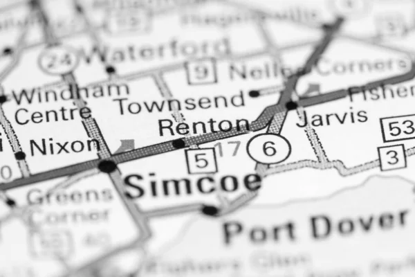 Renton. Canada on a map.