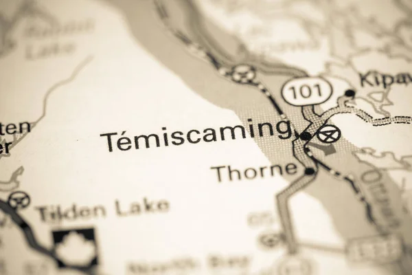 Τέμισκαμινγκ Καναδάς Χάρτη — Φωτογραφία Αρχείου