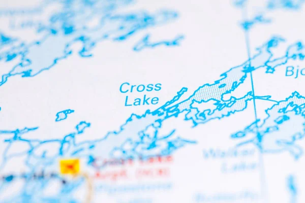 Cross Lake. Canada on a map.