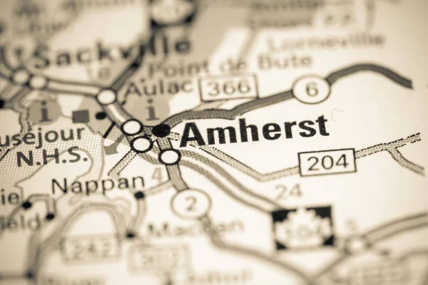 Amherst Canadá Mapa — Foto de Stock
