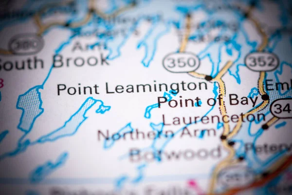 Point Leamington. Canada on a map.
