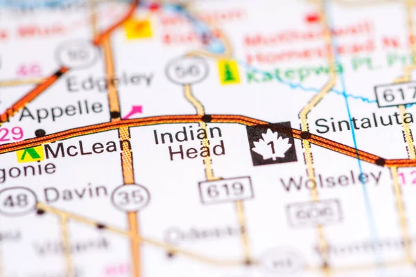 Ινδικό Κεφάλι Καναδάς Χάρτη — Φωτογραφία Αρχείου