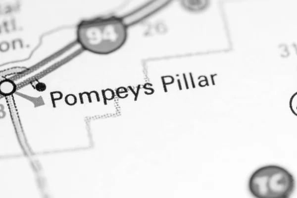 Pompeys Pillar Montana Usa Mapě — Stock fotografie