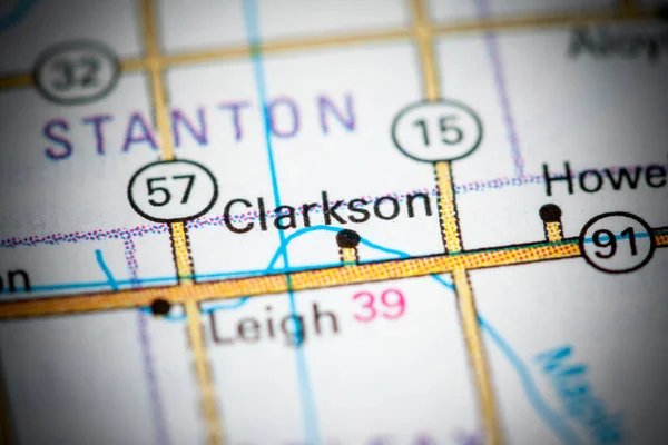 Clarkson Nebraska Stati Uniti Una Mappa — Foto Stock