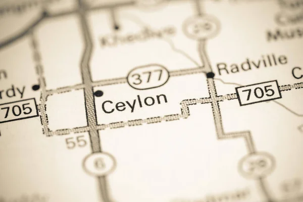 Ceylon Canada Map — Stock Photo, Image