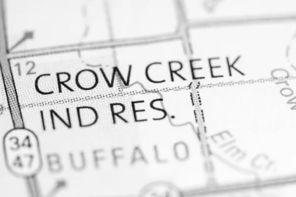 Crow Creek Indiaas Res Zuid Dakota Usa Een Kaart — Stockfoto