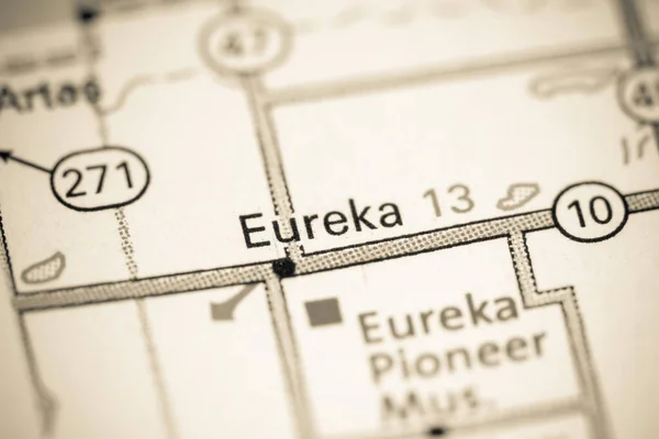 Het Eureka Zuid Dakota Usa Een Kaart — Stockfoto